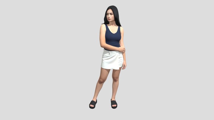 Navy Tank Top and White Skirt – Modelo 3D gratuito STL