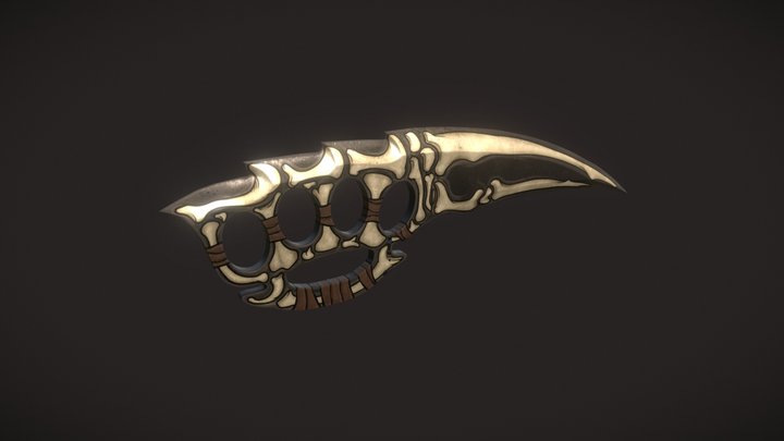 Knuckle Knife - Ghost 3D Model