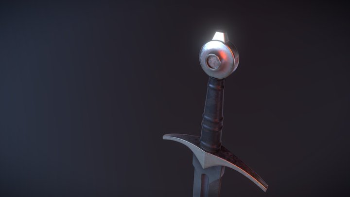 The Medieval Knight Sword 3D Model