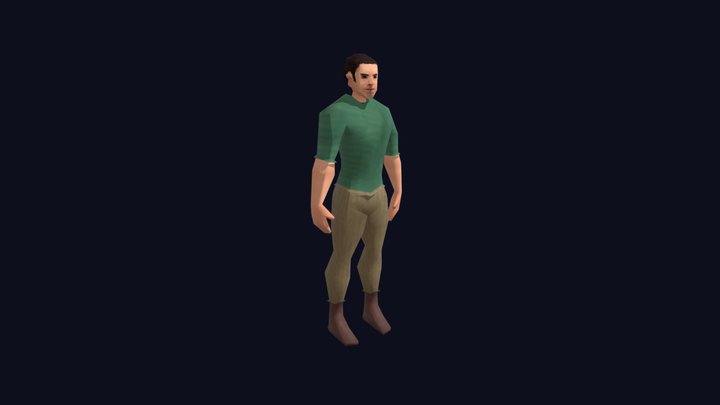 Low Poly Character Base Mesh 3D Model