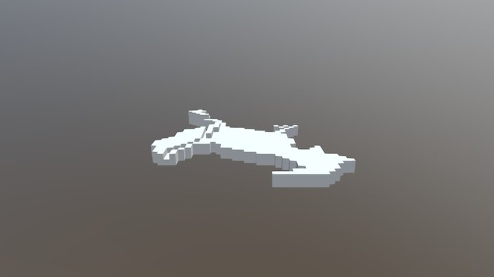Chicken Pixel Art 3D Model
