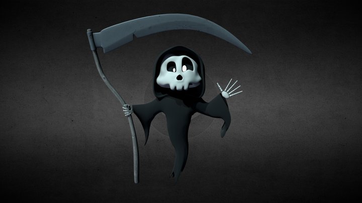 Death Grim Reaper Art 3d model 3ds Max files free download - modeling 38650  on CadNav