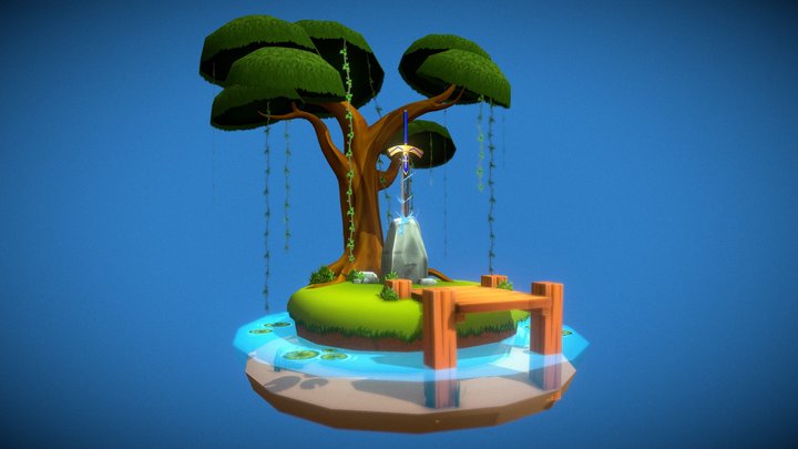 Fate stay night excalibur with Environment 3D Model