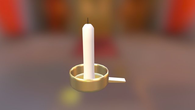 Candle Held 3D Model