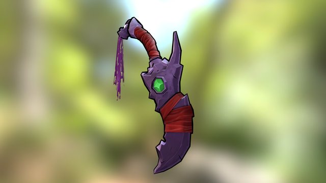 Hand painted dagger 3D Model