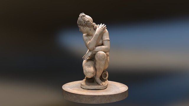 Aphrodite crouching at her bath (British museum) 3D Model