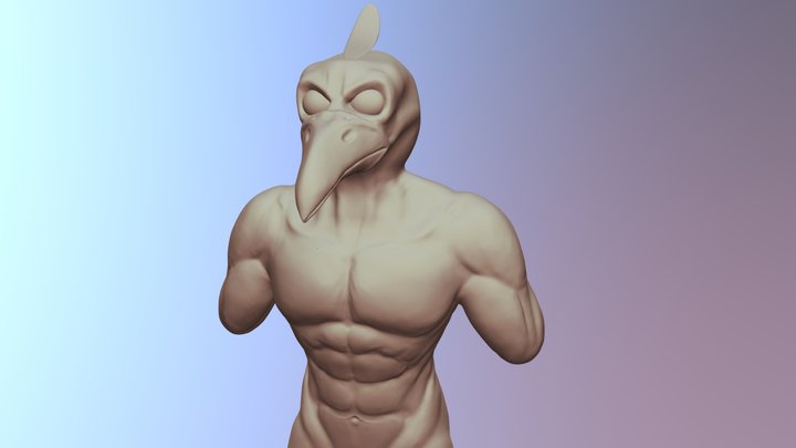 SkullBirdMan 3D Model