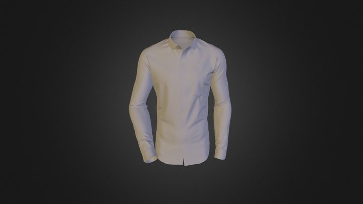 Shirt versie 2 zonder knopen 3D Model