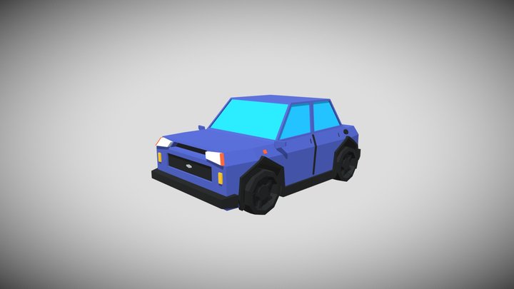 LOW POLY SEDAN 3D Model