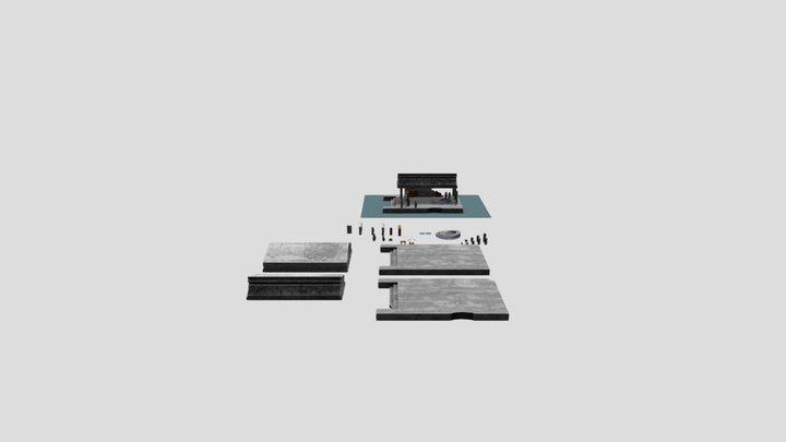 Modular Ancient Temple 3D Model