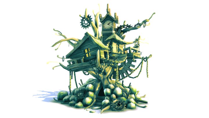 Clock Treehouse 3D Model