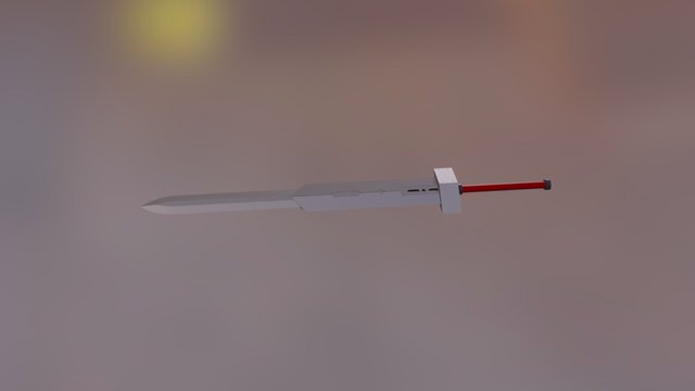Final Fantasy cloud's sword 3D Model