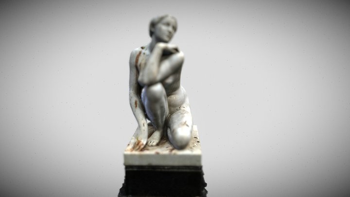 A human-body statue in Barcelona 3D Model