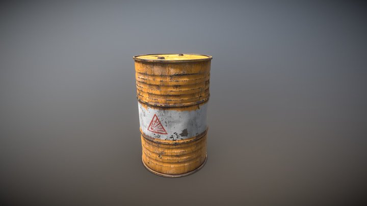 Explosive Oildrum 3D Model