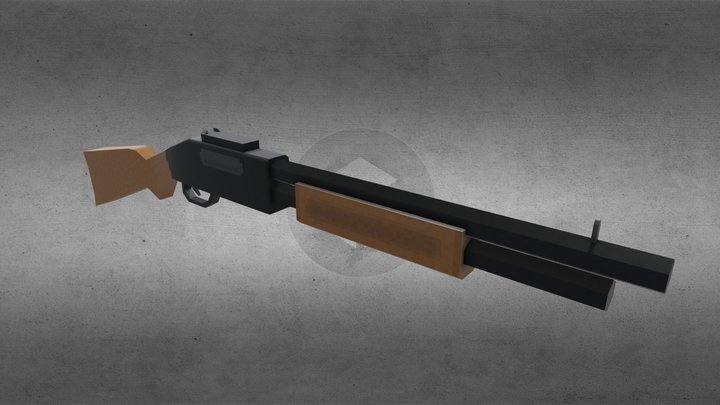 Doom Shotgun 3D Model