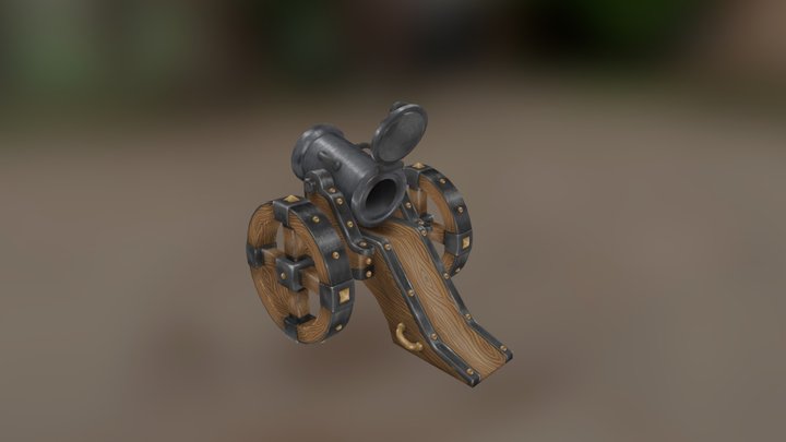 Low poly ágyú / Low poly cannon 3D Model