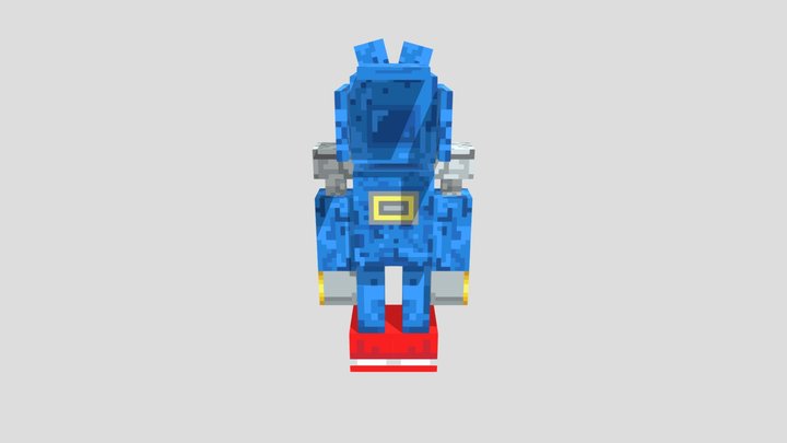Metal Sonic Minecraft 3D Model