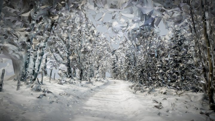 Winter landscape – Kostenloses 3D-Modell STL