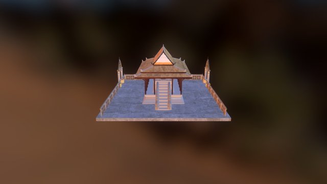 สิมวัดโพธิ์ธาราม บ้านดงบัง 3D Model