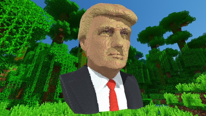 Minecraft Donald Trump Build Schematic – Modello 3D gratuito STL