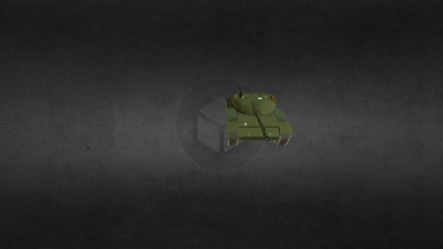 T-54 Soviet medium tank 3D Model