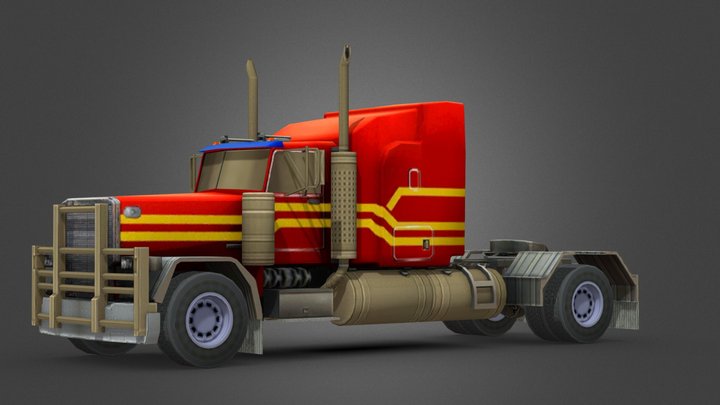 Peterbilt 353 Paint 1 Red Yellow