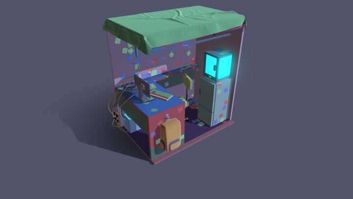 DeskRoom 3D Model