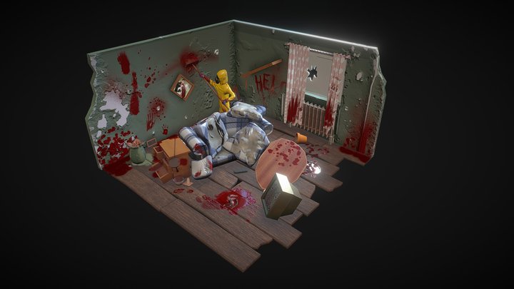 Horror Scene 3D Model