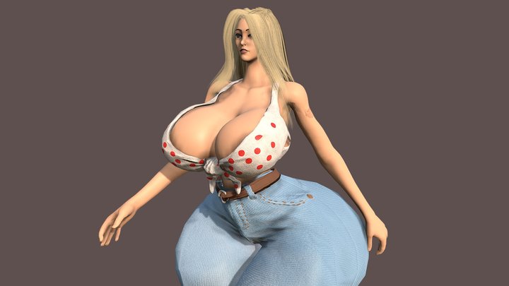 Remastered Gwen walking 3D Model