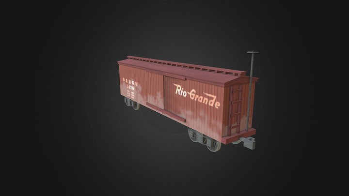 Denver & Rio Grande Western Boxcar 3D Model