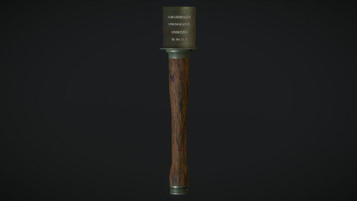 M24 Stick Grenade 3D Model