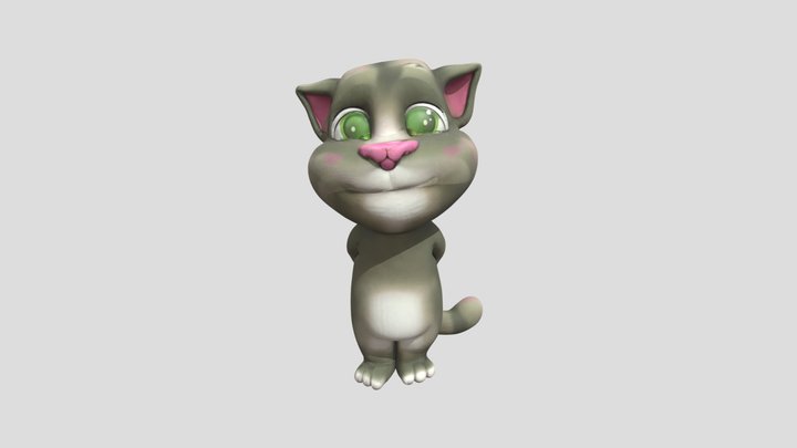 Talking Cat Character 3D Model
