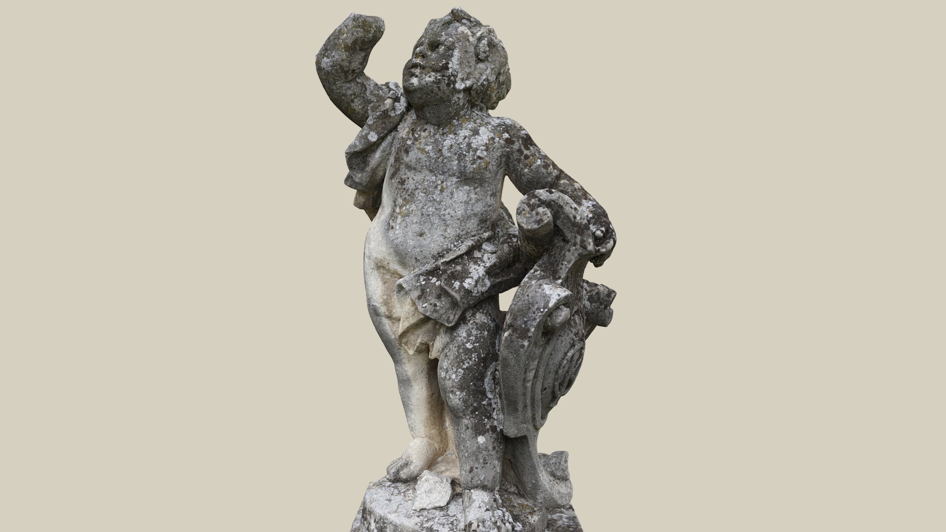 Putto mit Wappen — Sketchfab embed 3D viewer
