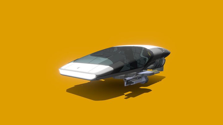Z-32S _Hovercar_animated 3D Model