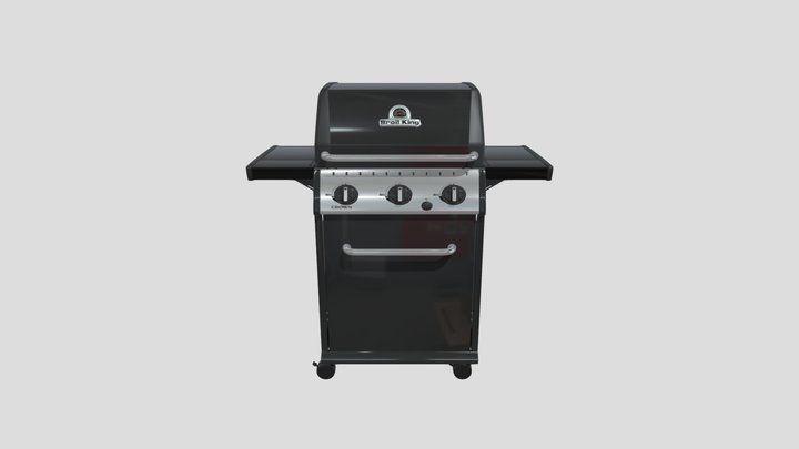 Crown Cabinet Barbecue and Grill 3D Model 3D Model