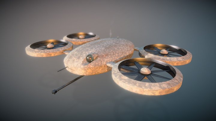 Military Drone - Animated 3D Model
