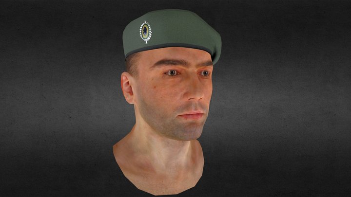 Brazilian Infantary Beret 3D Model