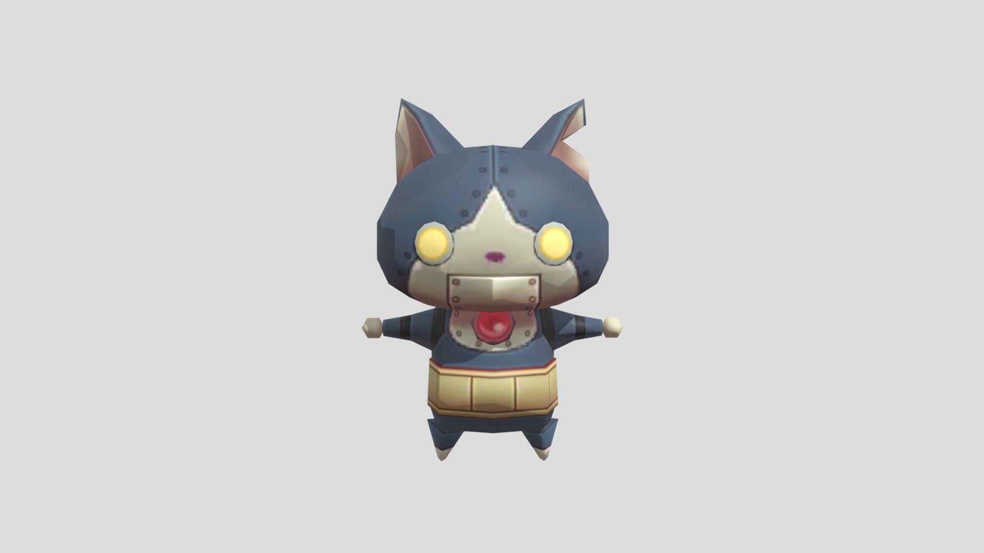 Yo Kai Watch Robonyan Download Free 3d Model By Donmcdonough