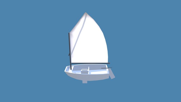 optimist sailboat 3D Model