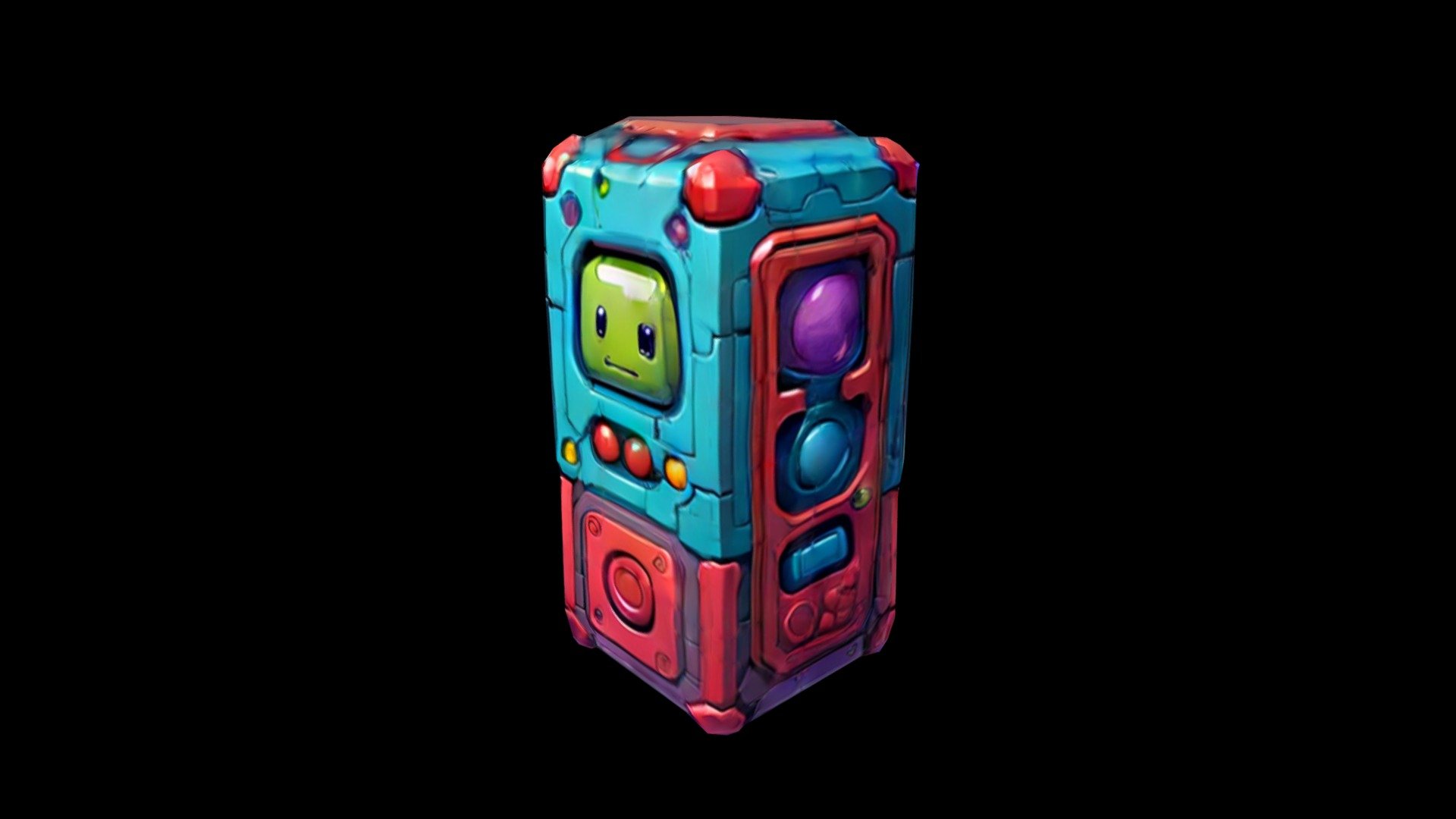 The image features a vibrant robot named 