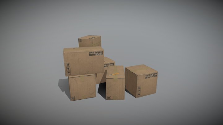 CARTON STOCK #5823 3D Model