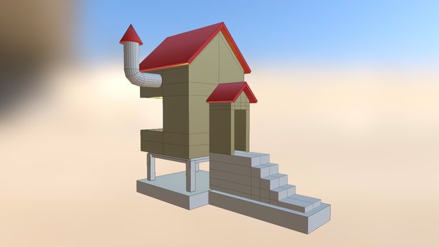 Yons Worlds Greatist Out House Blockout03 3D Model