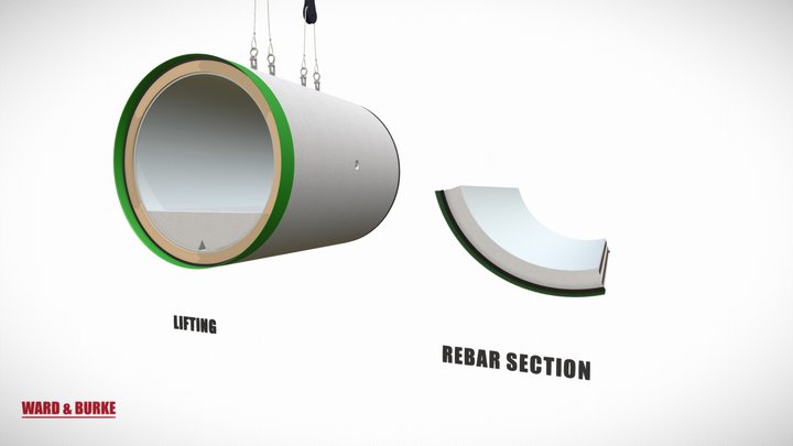 Micro-Tunnelling - Jacking Pipe 2500/2980 3D Model
