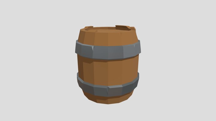 Stylized Lowpoly Barrel - Free Download 3D Model