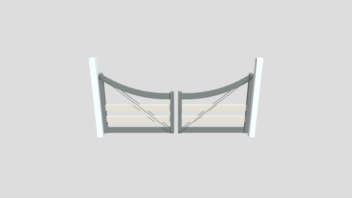 KONSTRUE LKK-V-26-01 Rustic gate 3D Model
