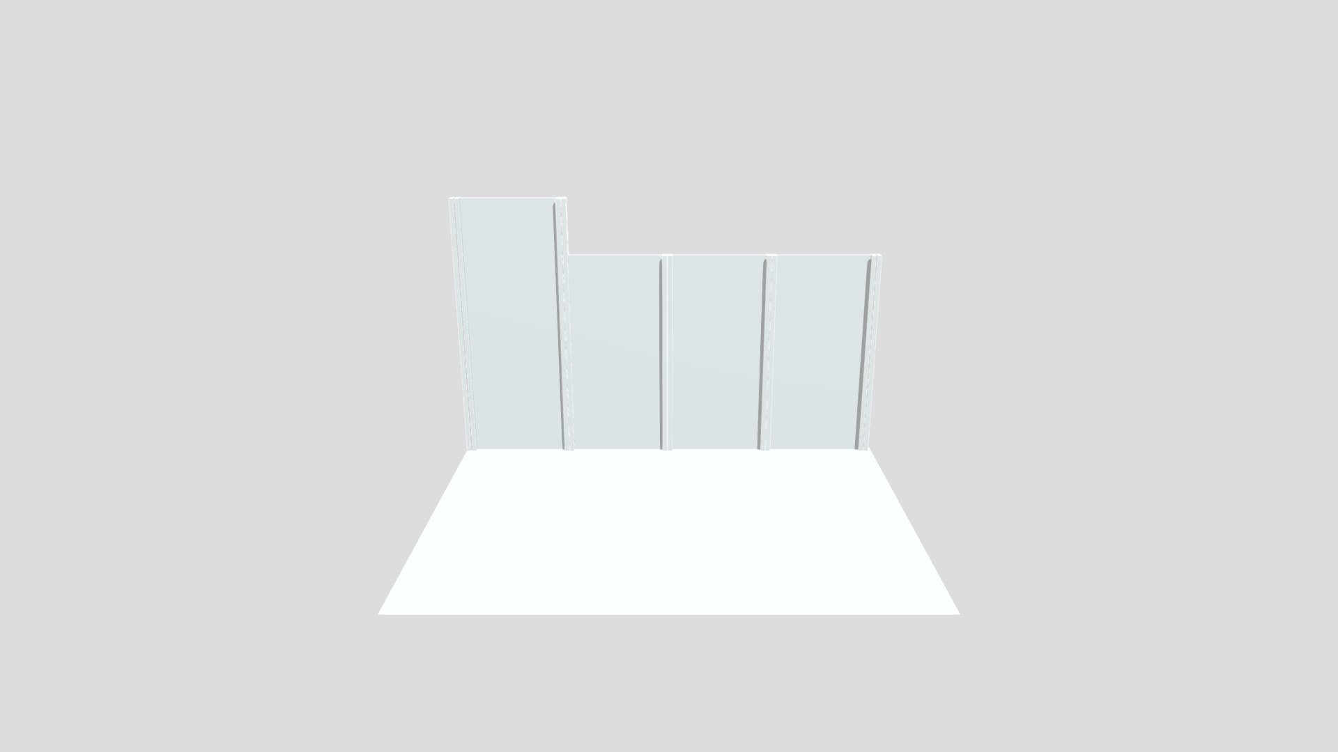 Booth backwall varyheight