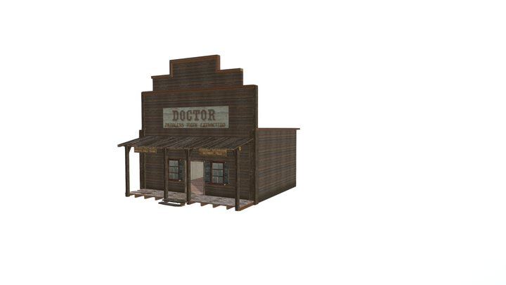 Wild West Doctor Shop 3D Model
