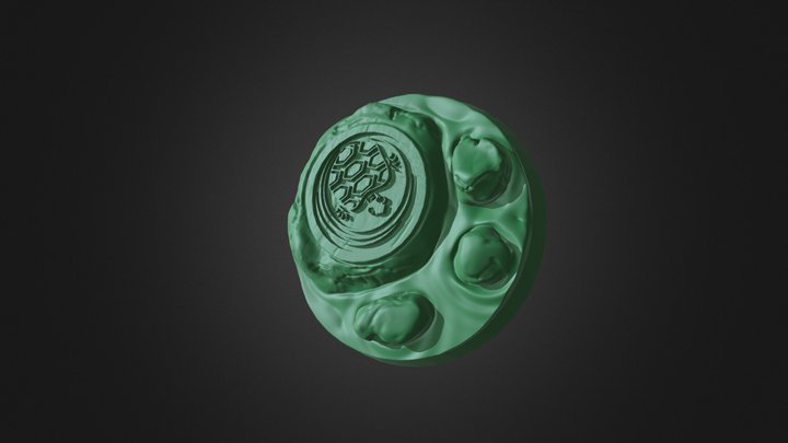 25 mm round base for Rising Sun - Turtle 3D Model