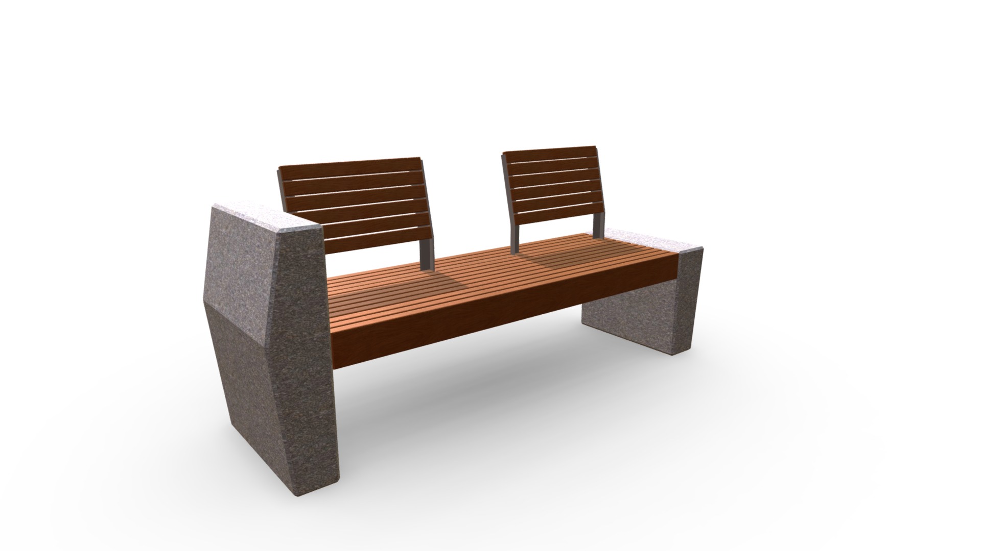3D model Kolekcija 1-4 - This is a 3D model of the Kolekcija 1-4. The 3D model is about a bench with a cushion.