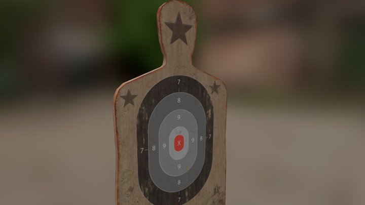 Shooting Target Sillhouette 3D Model